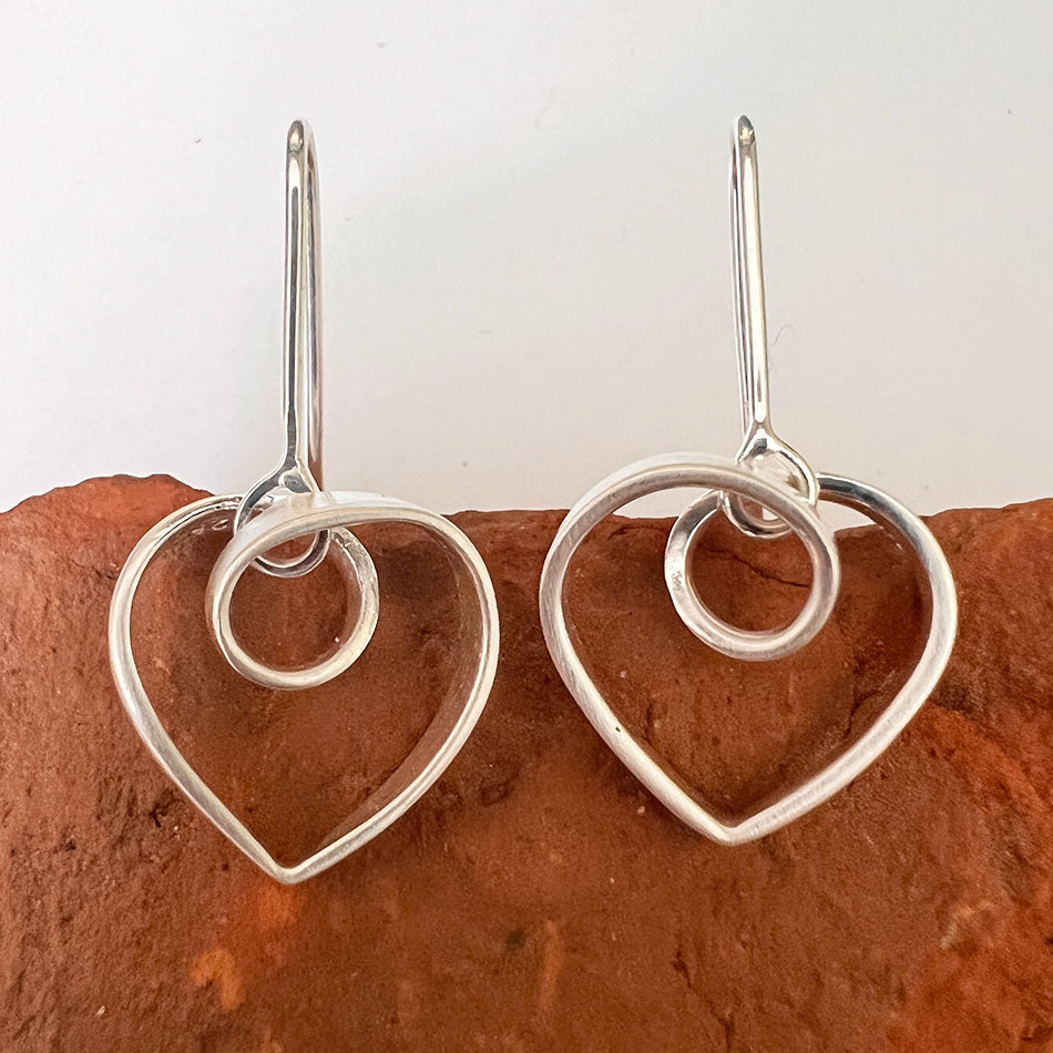 Sterling Silver Family Tree Heart Earrings – Loving Home
